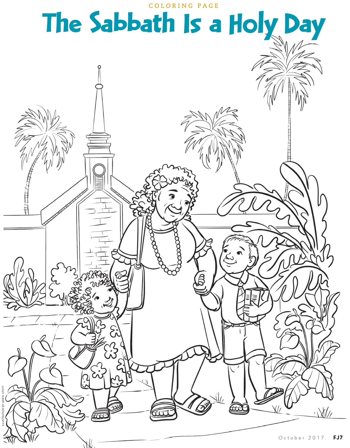 Friend October 2017 The Sabbath is a holy day coloring page