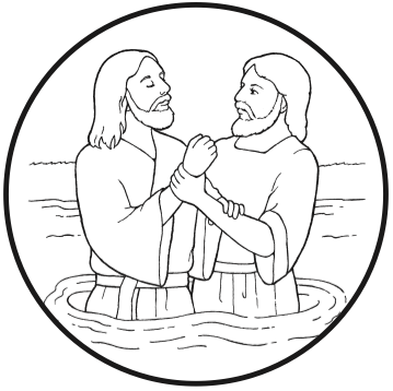 lds jesus baptism clipart