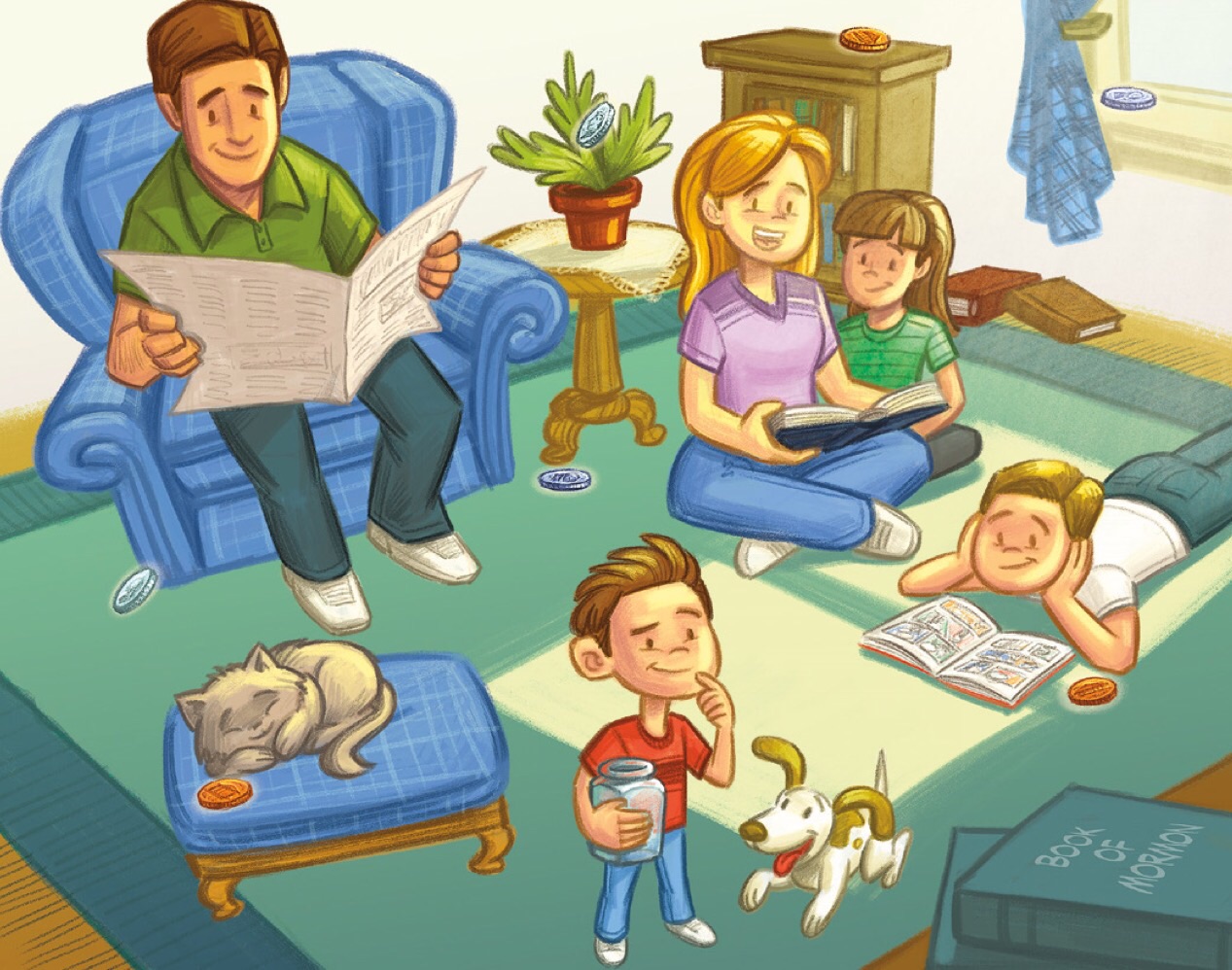 My family room. Семейный вечер. Картинка для описания семейный вечер для детей. Вечер в моей семье. Семья иллюстрация.